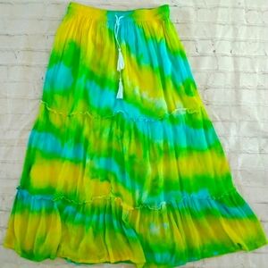 Vibrant Tie-Dye Maxi Skirt